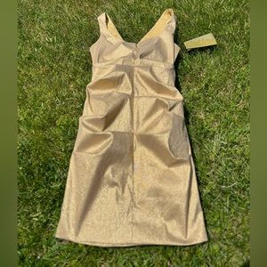 NWT Gorgeous Gold Nicole Miller dress